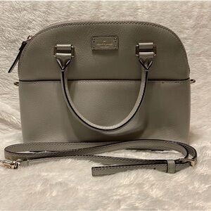 Kate Spade Grove Street Carli satchel crossbody gray stone